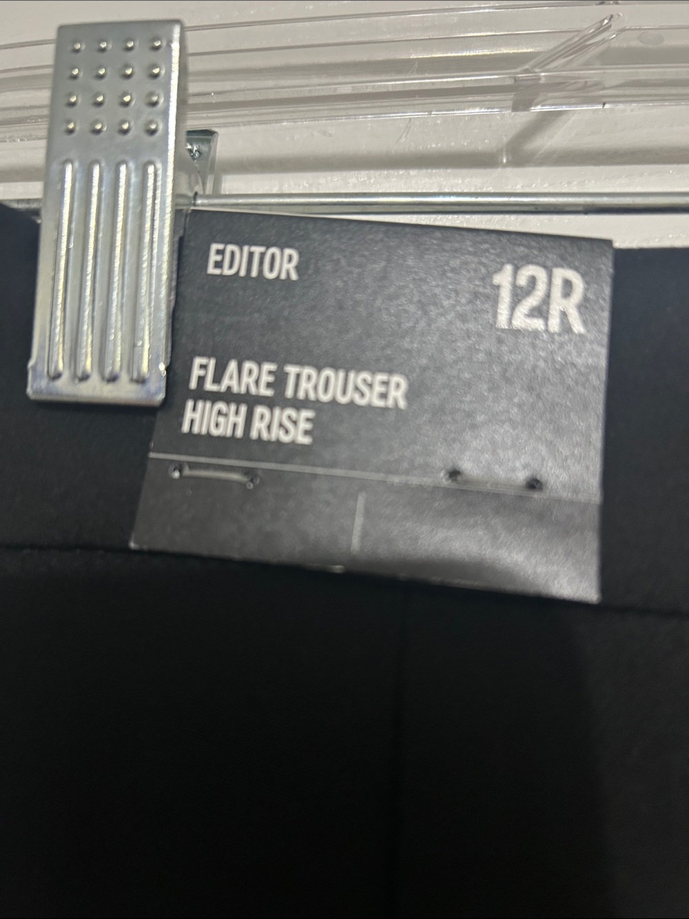 Express Editor High-Rise Flare Trousers in Black